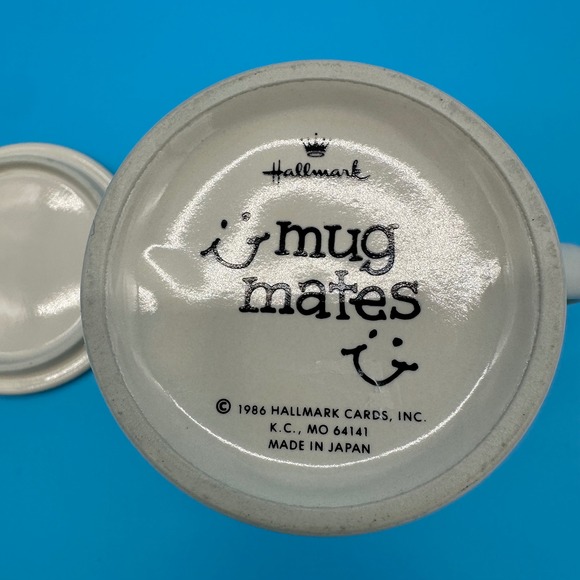 Vintage 1986 Hallmark Mug Mates Ann Wilson Woodland Bunny Mug with Coaster Lid - Picture 5 of 7